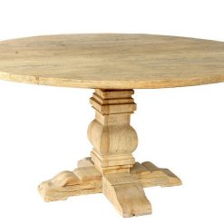 שולחן אוכל עגול מעץ