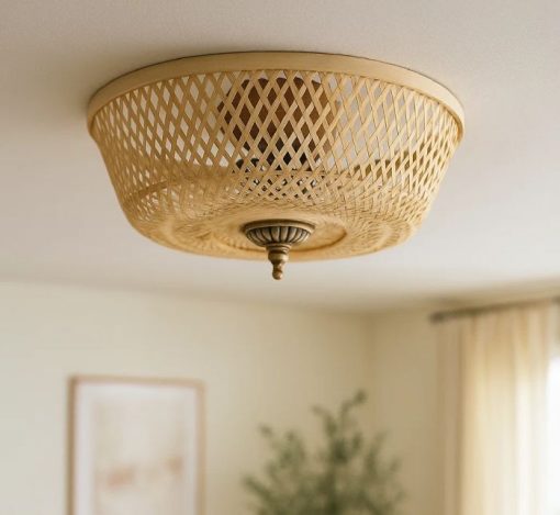 מנורת קש צמודת תקרה דגם פרדס AMR - Image 2