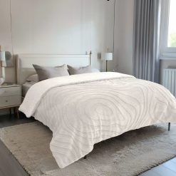 שמיכת פוך שמנת בלייקASH