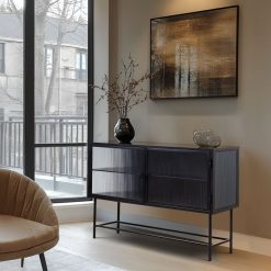 דובאי ויטרינה מתכת 140 שחור MMS