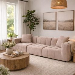 ספה לוק קפוצ'ינו FLOR