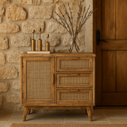 שידה מעץ טיק דגם  רות HBB