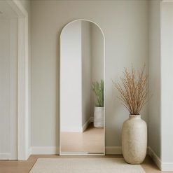 מראה חצי עגולה לבן MMS