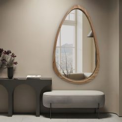 מראה אמורפית ביצה עץ MMS