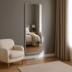 מראה מלבן דקה לבן MMS