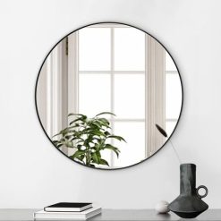 מראה עגולה דקה שחור MMS