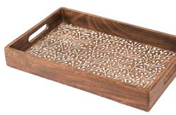 מגש עץ מלבני מצוירAMR