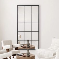 מראה ריבועים מלבנית שחור MMS