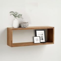 עץ מלא מדף צף מלבן MMS