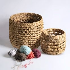 סט 3 סלי קש חורים MMS