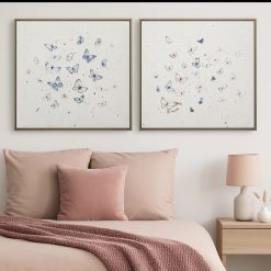 תמונות דקורטיבית – פרפרים בטקסטורה עדינה DDA