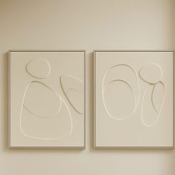 סט תמונות תלת־ממדיות אמנות מינימליסטית רכה DDA