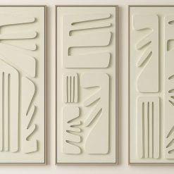 סט 3 תמונות קיר תלת־ממדיות DDA