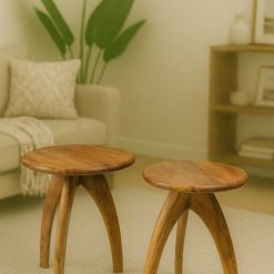 סט שולחנות זוגי עץ אדוארד קטן AMR