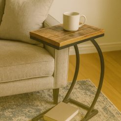 שולחן פינוק עץ+ברזל (נשכן )שחור AMR