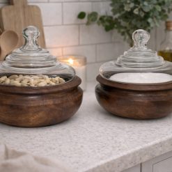 סט 2 קערות פגודה | מכסה זכוכית | ABS