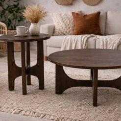 סט 2 שולחנות סלון Walnut – דגם טיפאני ABS