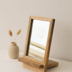 מראה עץ שולחנית מלבנית ורקרוז AMR