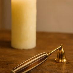 כלי נר עץ פסים AMR