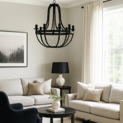 שנדליר ראטן סול 6 קנים שחור AMR