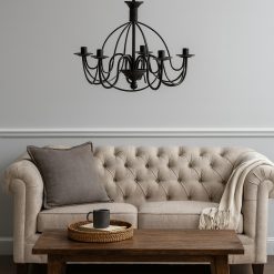 שנדליר קשתות 6 קנים קצר שחור AMR