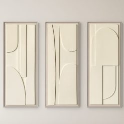 סט 3 תמונות קיר תלת־ממדיות – דגמים DDA