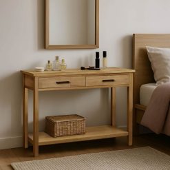 וינה קונזולה עץ 2 מגירות טבעי MMS