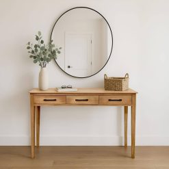 וינה קונזולה עץ 3 מגירות טבעי MMS