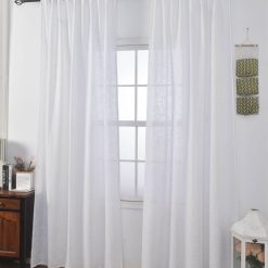 וילון הלני פשתן לבן ASH