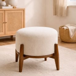 סטול מרופד מעץ טיק מלא EAT