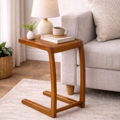 שולחן צד מעץ מלא – גימור אגוז EAT