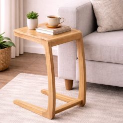 שולחן צד מעץ מלא – גימור טבעי EAT