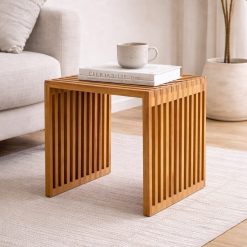 שולחן צד מעץ טיק EAT