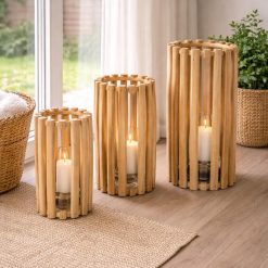 עששיות Teak מעץ טיק ממוחזר Aנד