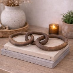 שרשרת עץ גדולה דקורטיבית – וינטג’ טבעי ABS