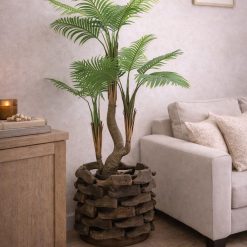 מעמד B דקורטיבי עם צמח – עץ טבעי, וינטג’ ABS