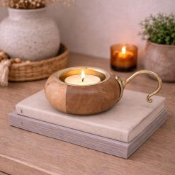 עששית תה T Light – עץ טבעי ומתכת ABS