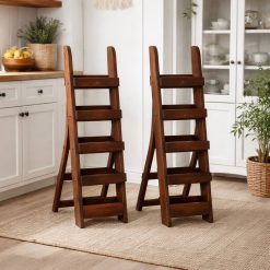 שרפרף / סולם עץ מתקפל דגם פוואן MUK