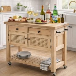 עגלת מטבח מעץ דגם הליי GLRM