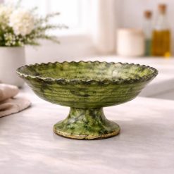 קערה על רגל פרח M ירוק ברברי AMR