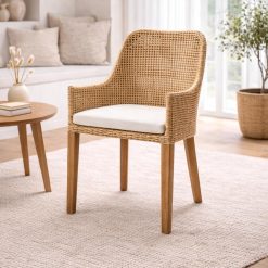 Ciribone כסא אוכל ראטן טבעי BRO