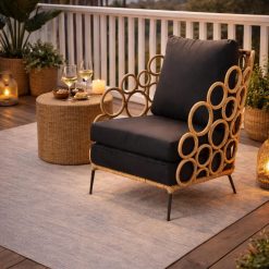 Oxxa כורסא מעוצבת שחורה BRO