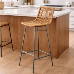 Shell כסא בר ראטן וברזל BRO