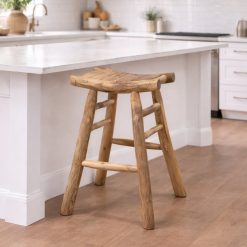 Boho כסא בר ללא משענת מעץ טיק BRO