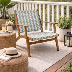 Gloria כורסא אלומיניום וראטן סינטטי טורקיז BRO