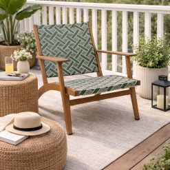 Gloria כורסא אלומיניום וראטן סינטטי ירוק BRO