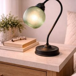 מנורה שולחנית קשת שחורה+ AMR 794 GRN