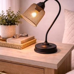 מנורה שולחנית קשת שחורה+AMR 917