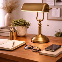 מנורת שולחן בנקאי נחושת AMR