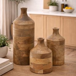 ואזה רפאל – אגרטל עץ מנגו בעבודת יד ABS